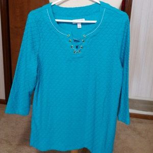 KIM ROGERS PULLOVER KNIT TOP